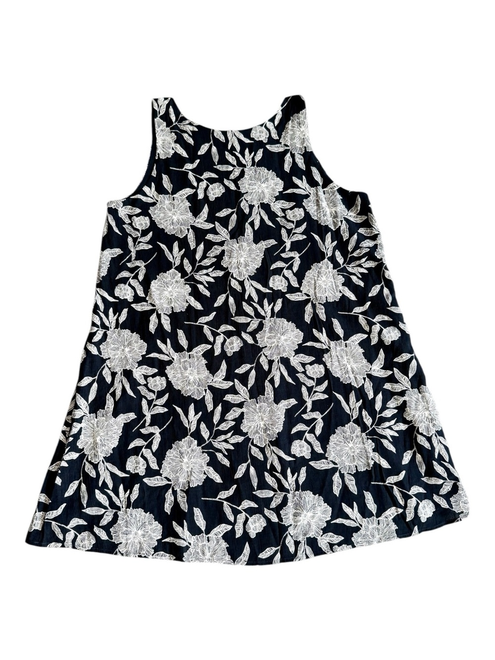 Abercrombie & Fitch Black & White Floral Backless Shift Sundress Size M - NWT - Picture 7 of 11